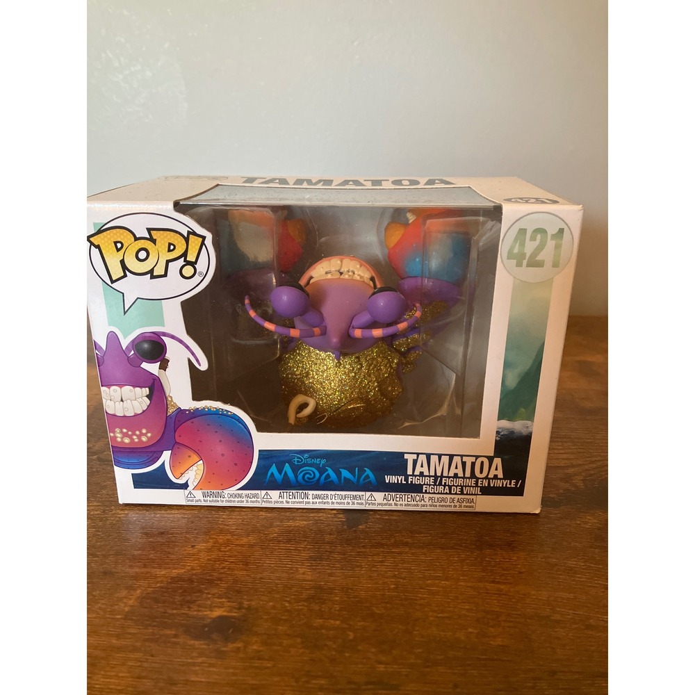 Funko Pop Disney Moana Tamatoa Vinyl Figure 421 Shiny Crab Purple Gold Glitter